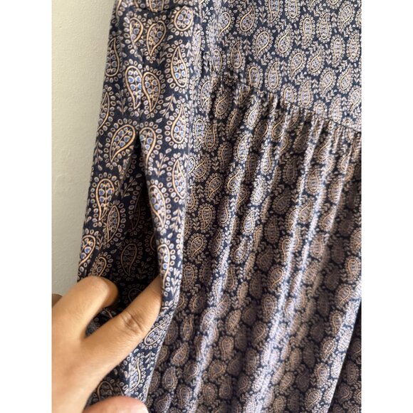 Boden Women's Emma Tiered Jersey Knit Midi Dress in Paisley French Navy Size 20 - Picture 5 of 8